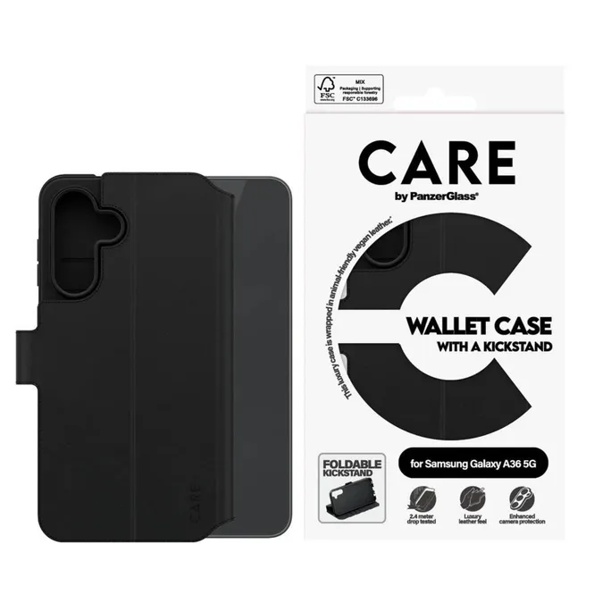 CARE by PanzerGlass® Feature Wallet Case mit Kickstand Samsung Galaxy A36 5G