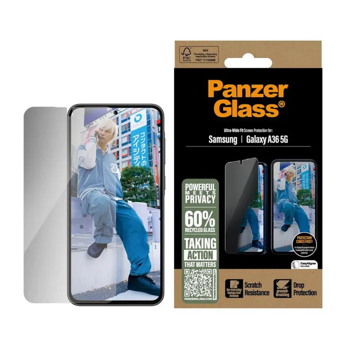 PanzerGlass Privacy Displayschutz Samsung A36 5G Ultra-Wide Fit