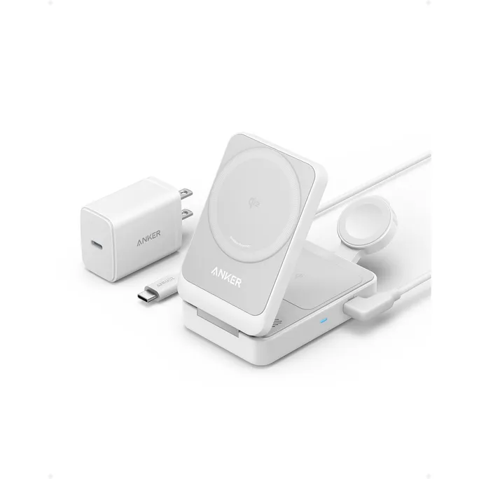 Anker MagGo Wireless Charger (15W, Foldable 3-in-1, weiß)