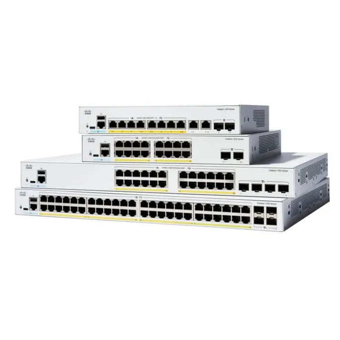 Cisco Catalyst 1200-24P-4X 28-Port Switch, PoE+ (195W) Rack 1HE