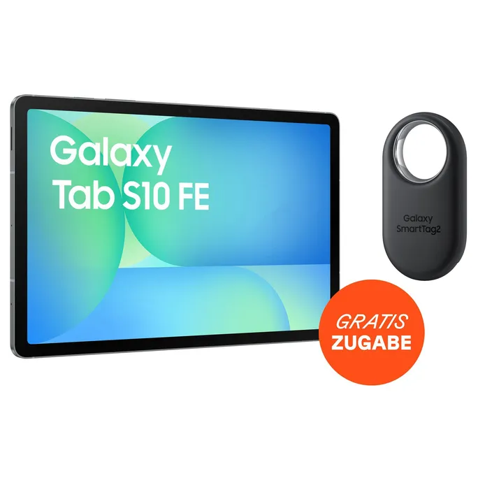 Samsung GALAXY Tab S10 FE X520N WiFi 10,9" 128GB silber + SmartTag 2 EI-T5600 Schwarz