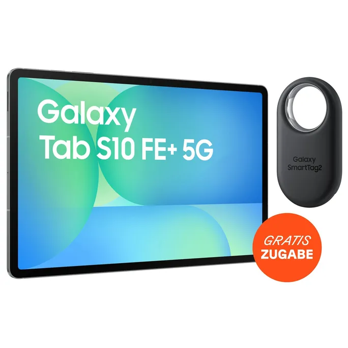 Samsung GALAXY Tab S10 FE+ X626B 5G 12.4" 128GB grau + SmartTag 2 EI-T5600 Schwarz