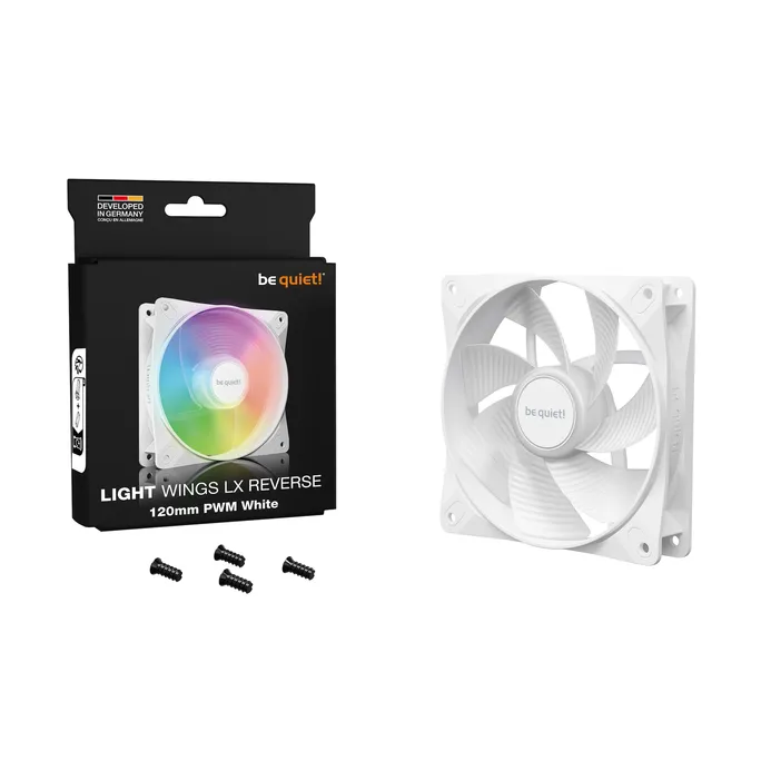 be quiet! Light Wings LX PWM Lüfter 120mm Reverse White