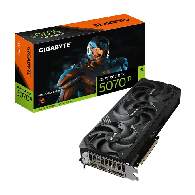 GIGABYTE GeForce RTX 5070 Ti WINDFORCE SFF 16G Grafikkarte HDMI/DP