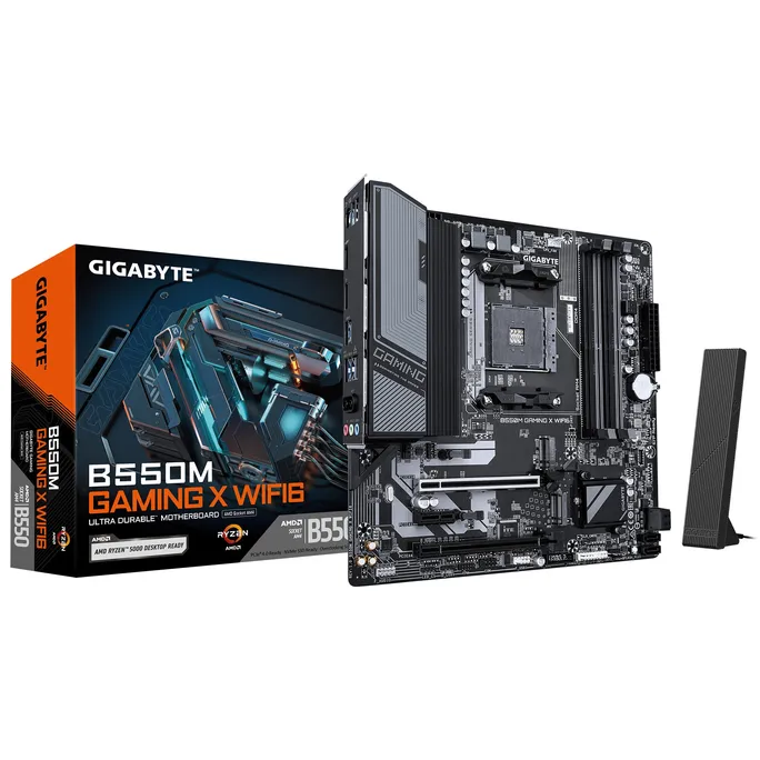 GIGABYTE B550M GAMING X WIFI6 mATX Mainboard Sockel AM4 DP/HDMI