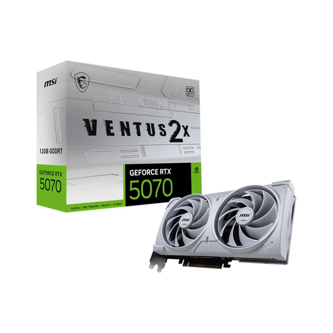 MSI GeForce RTX5070 VENTUS 2X OC White 12GB GDDR7 Grafikkarte DP/HDMI