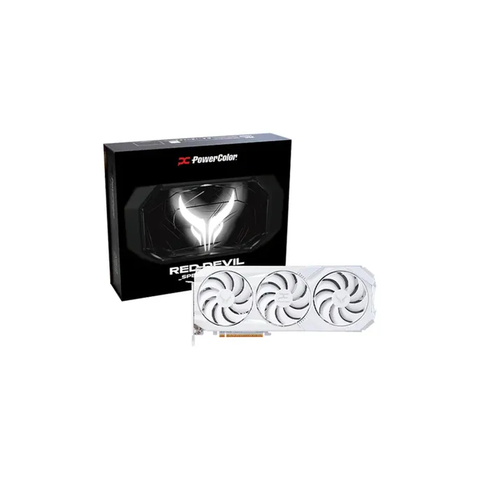 POWERCOLOR AMD Radeon RX 9070 XT Red Devil Spectral White OC 16GB GDDR6 Grafikkarte HDMI/3xDP