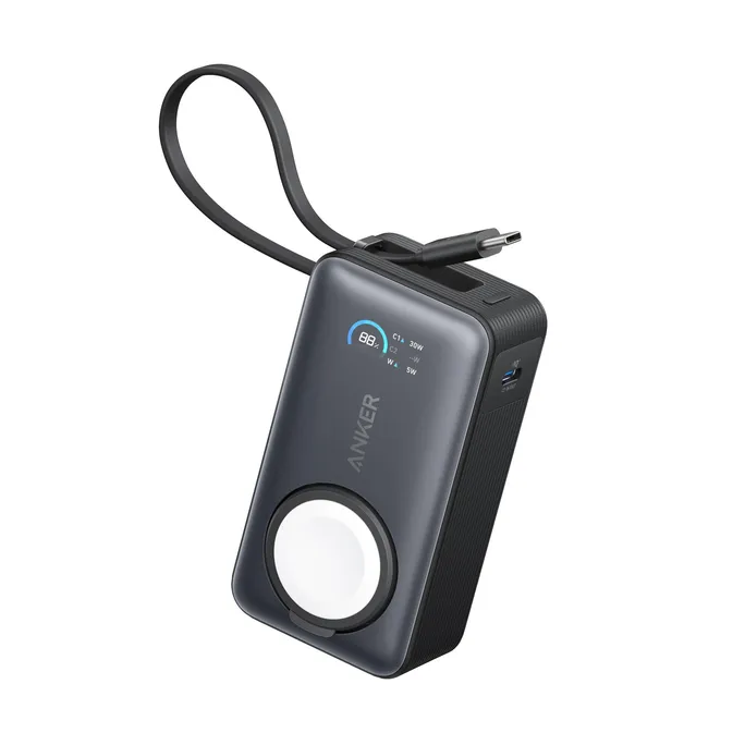 Anker A1657 Magnetische kabellose PowerBank Apple Watch 10.000mAh 5W mit USB-C schwarz