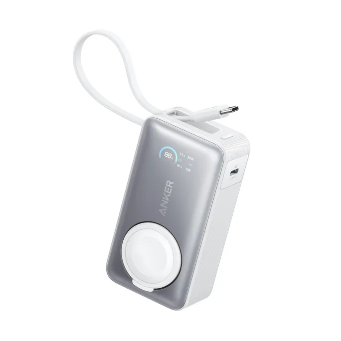 Anker A1657 Magnetische kabellose PowerBank Apple Watch 10.000mAh 5W mit USB-C weiß