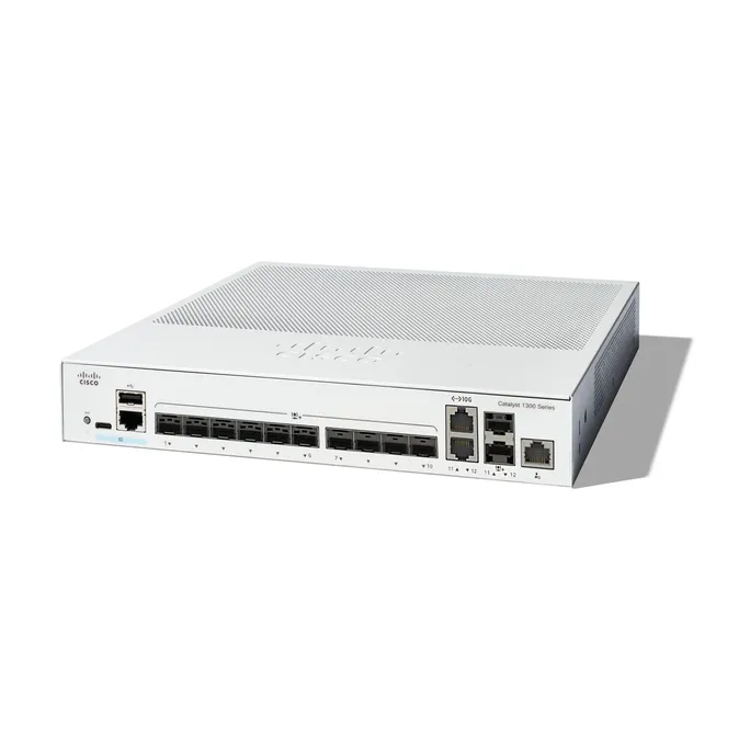 Cisco Catalyst C1300-12XS Rackmount 10G Managed Stack Switch, 2x RJ-45/SFP+, 10x SFP+