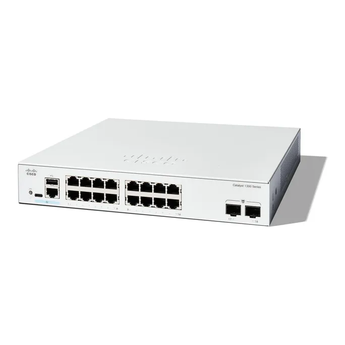 Cisco Catalyst C1300-16T-2G Rackmount GB Managed Switch 16x RJ-45, 2x SFP