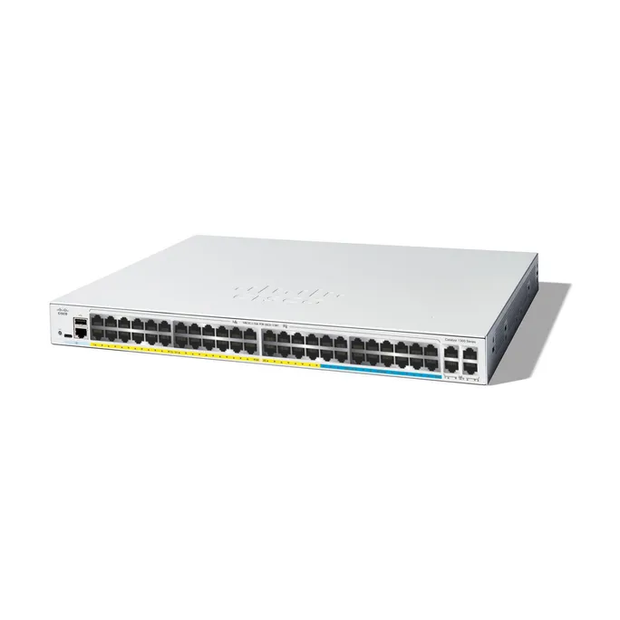 Cisco Catalyst C1300-48MGP-4X Rackmount 2.5G Managed Stack Switch 48x RJ-45, 4x SFP+, 740W PoE+