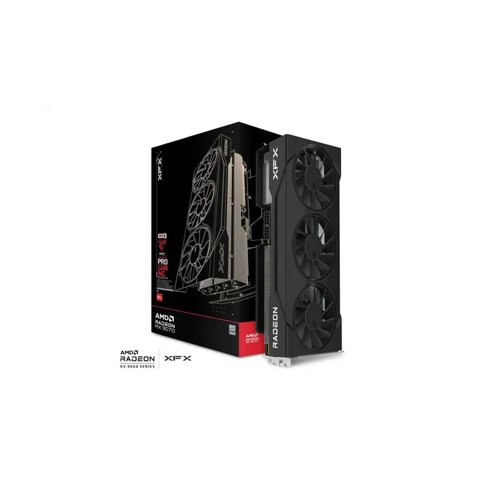 XFX Swift Radeon RX 9070 OC Triple Fan 90mm Gaming Edition Grafikkarte 16GB GDDR6 DP/HDMI