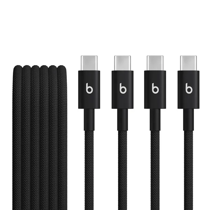 Beats USB-C zu USB-C gewebtes Kabel 1.5 m Bolt Black (2-Pack)