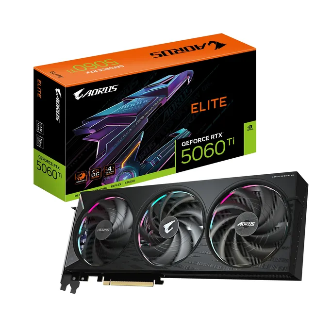 GIGABYTE AORUS GeForce RTX 5060 Ti ELITE 16GD Grafikkarte HDMI/DP