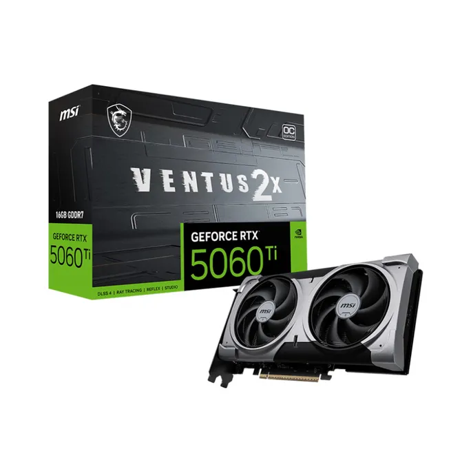 MSI GeForce RTX 5060 Ti 16G GAMING VENTUS 2X OC PLUS 16GB GDDR7 Grafikkarte HDMI/DP