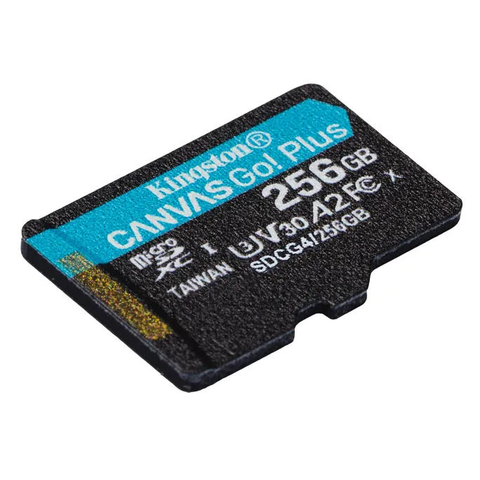 Kingston Canvas Go! Plus Gen4 256GB microSDXC Speicherkarte (200 MB/s, A2 U3) mit Adapter