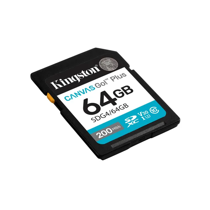 Kingston Canvas Go! Plus Gen4 64GB SDXC Speicherkarte (200 MB/s, C10 UHS-I U3 V30)