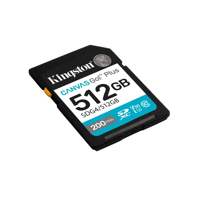Kingston Canvas Go! Plus Gen4 512GB SDXC Speicherkarte (200 MB/s, C10 UHS-I U3 V30)