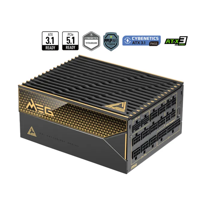 MSI MEG Ai1600T 1600 Watt ATX 3.1 80+ Titanium Netzteil 135mm Lüfter