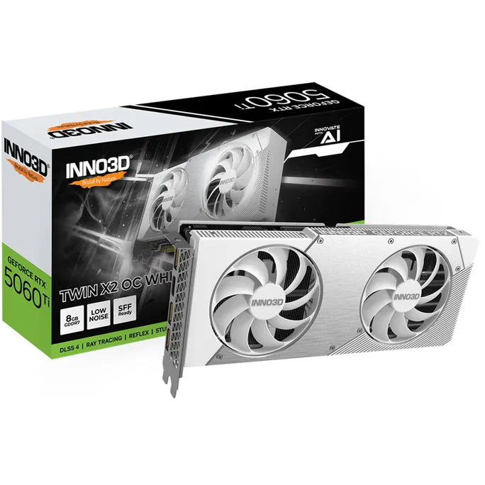 INNO3D GeForce RTX 5060 Ti Twin X2 OC White 8GB Grafikkarte DP/HDMI