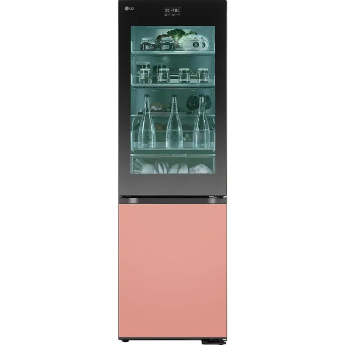 LG GBG719MDNN Kühl- / Gefrierkombination Edelstahl/ Glas Transparent/ Satinweiß mit Farbwechselfunktion