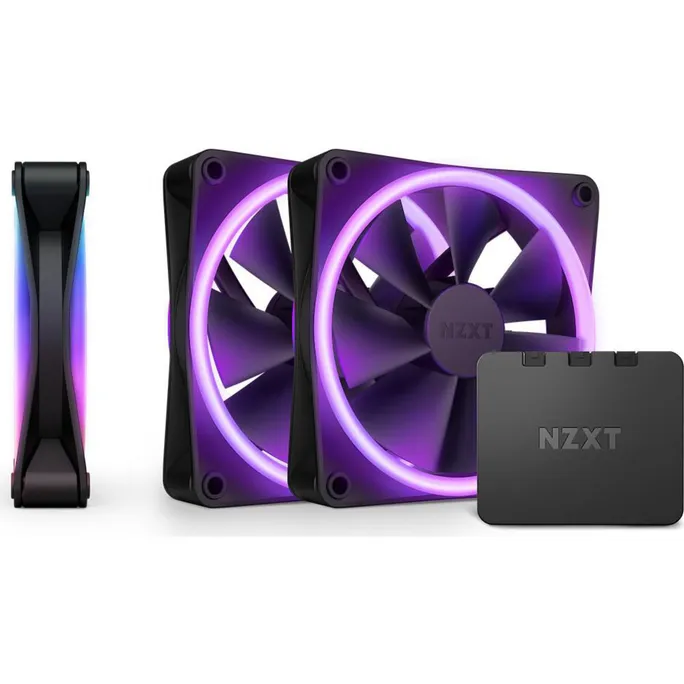 NZXT F120 RGB DUO Gehäuselüfter 120 mm Schwarz 3er mit Controller