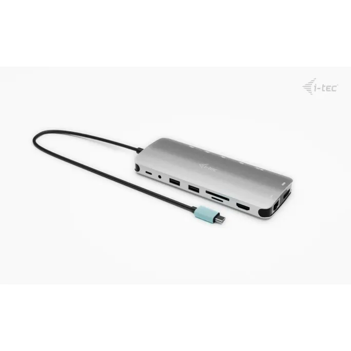 i-tec USB-C 4K Metal Nano Dock - 2x HDMI, 4x USB-C (10Gbps), 1x USB-A (10Gbps), 2x USB-A 2.0, Audio, SD/TF, LAN 1 Gbps, PD 3.1 (140W)