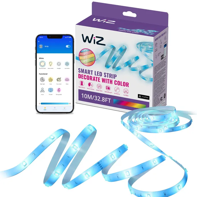 WiZ RGB LED-Streifen 10m, 16 Mio. Farben + Weißtöne