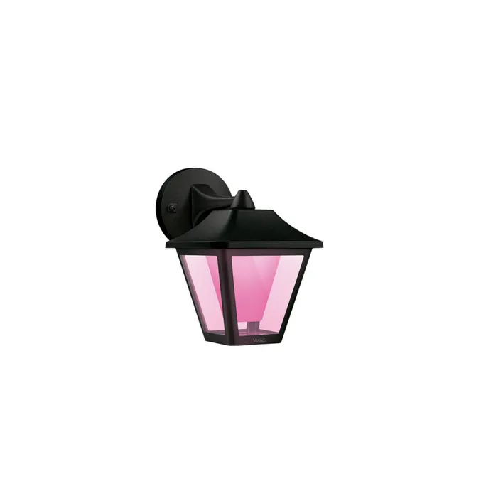 WiZ smarte Outdoor Wandleuchte Classic, 16 Mio. Farben, schwarz, IP44