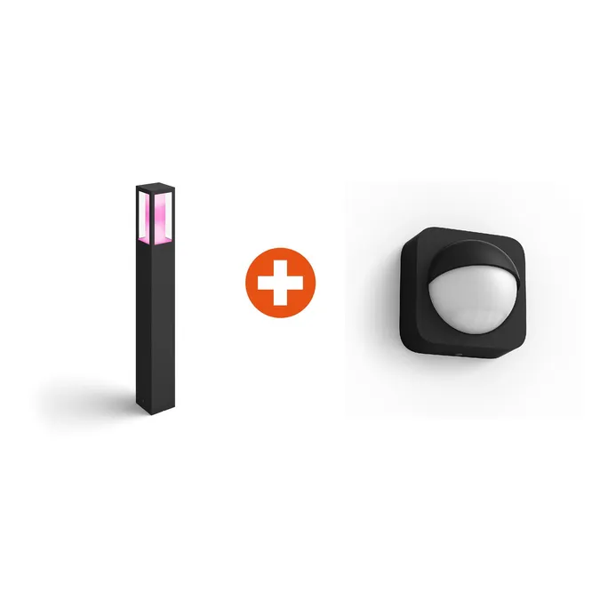 Philips Hue White & Color Ambiance Impress Wegeleuchte + Hue Outdoor Sensor