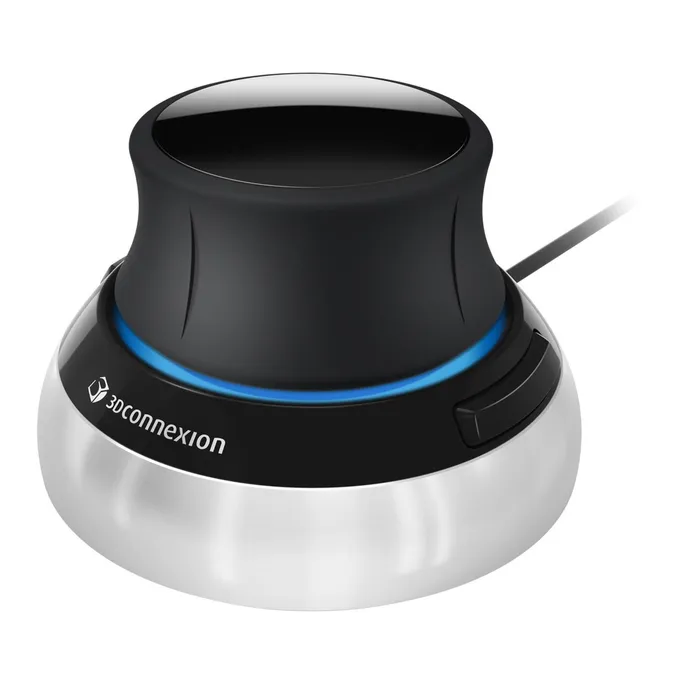 3Dconnexion SpaceMouse Kompakt® Schwarz/Silber - USB 3D Navigations Maus für Windows & macOS