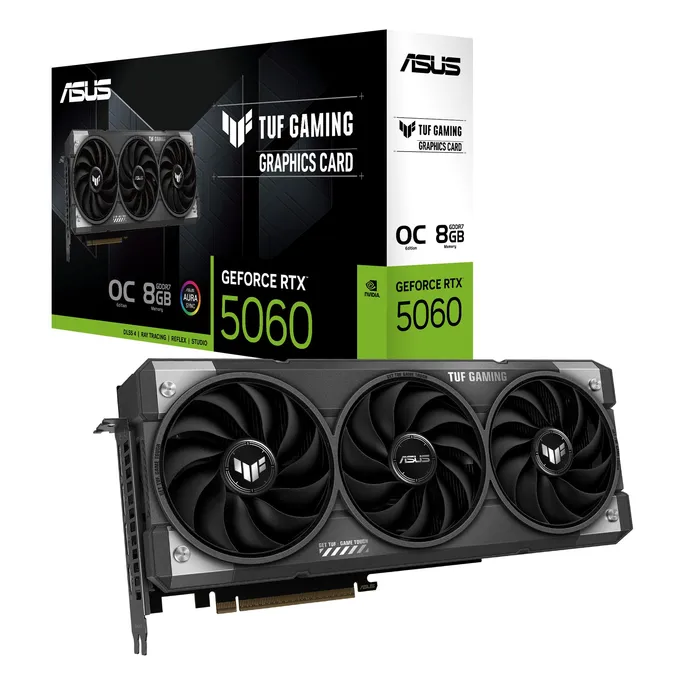 ASUS TUF GeForce RTX 5060 GAMING OC 8GB Grafikkarte TUF-RTX5060-O8G-GAMING GDDR7 DP/HDMI