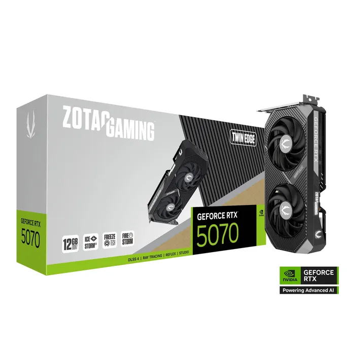 ZOTAC GAMING GeForce RTX 5070 Twin Edge 12GB GDDR7 Grafikkarte 3x DP, 1x HDMI
