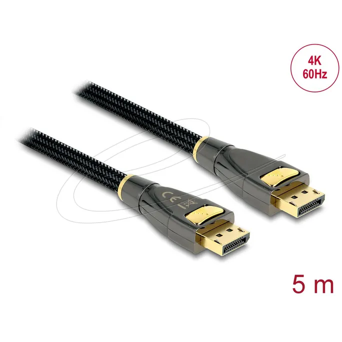 Delock Kabel DisplayPort 1.2 Stecker/ DisplayPort Stecker 4K 60 Hz 5 m Premium