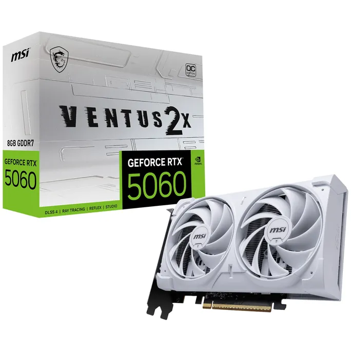 MSI GeForce RTX 5060 8G VENTUS 2X OC White 8GB GDDR7 Grafikkarte HDMI/DP