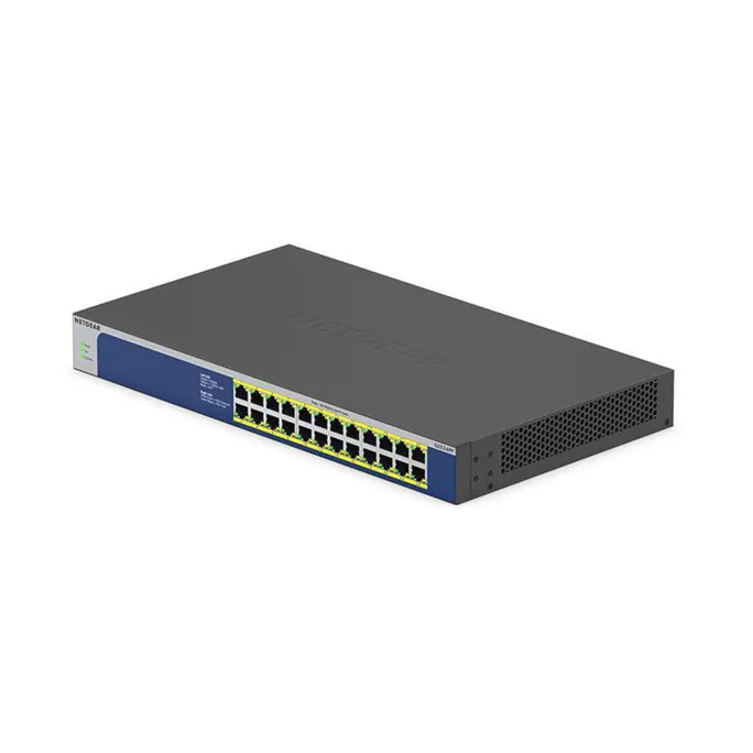 Netgear GS524PP Switch 24 Port Gigabit Ethernet LAN PoE Switch (mit 24x PoE+ 300W erweiterbar, Plug-and-Play, Desktop oder 19 Zoll Rack-Montage)