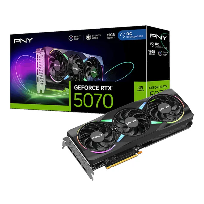 PNY GeForce RTX 5070 Triple ARGB OC Grafikkarte 12 GB