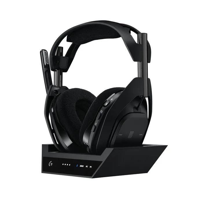 LogitechG ASTRO A50 (Gen 5) Schwarz - Kabelloses LIGHTSPEED Gaming-Headset und Basisstation mit PLAYSYNC Audio