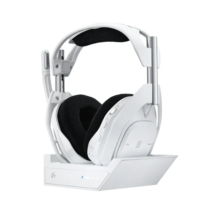 LogitechG ASTRO A50 (Gen 5) Weiß - Kabelloses LIGHTSPEED Gaming-Headset und Basisstation mit PLAYSYNC Audio