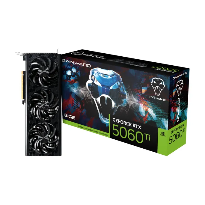 GAINWARD GeForce RTX 5060 Ti Python III 8GB GDDR7 Grafikkarte HDMI/3xDP