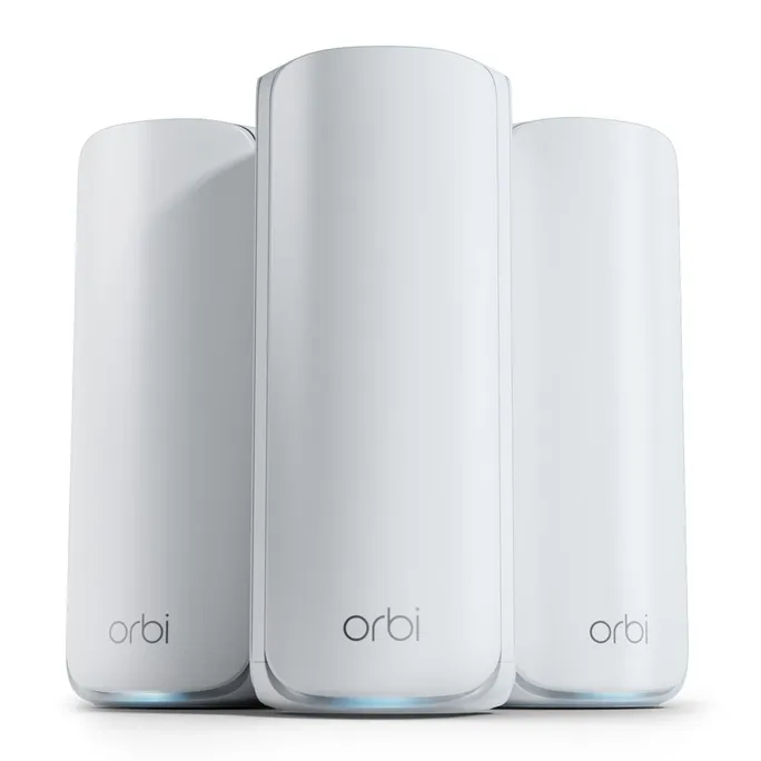 NETGEAR Orbi 770-Serie Tri-Band WiFi 7 Mesh Zusatzsatellit (RBE770) – kompatibel mit Orbi RBE772 und RBE773 – Abdeckung bis 180 m² – 2,5-Gig-Internetanschluss, BE11000 802.11be (bis zu 11 GBit/s)