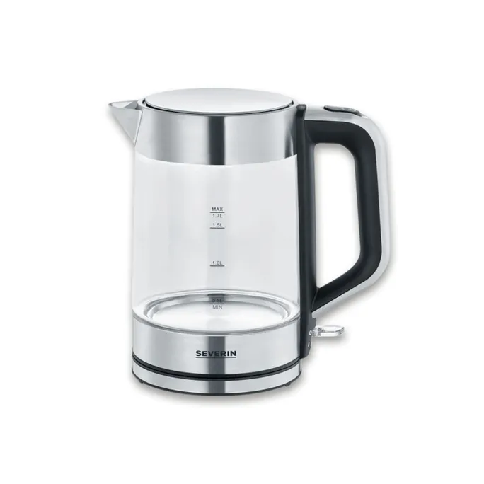 Severin WK 3420 Wasserkocher 2200W 1,7l transparent/schwarz/silber