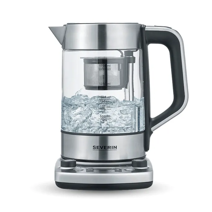 Severin WK 3422 Wasserkocher 3000W 1,7l transparent/schwarz/silber