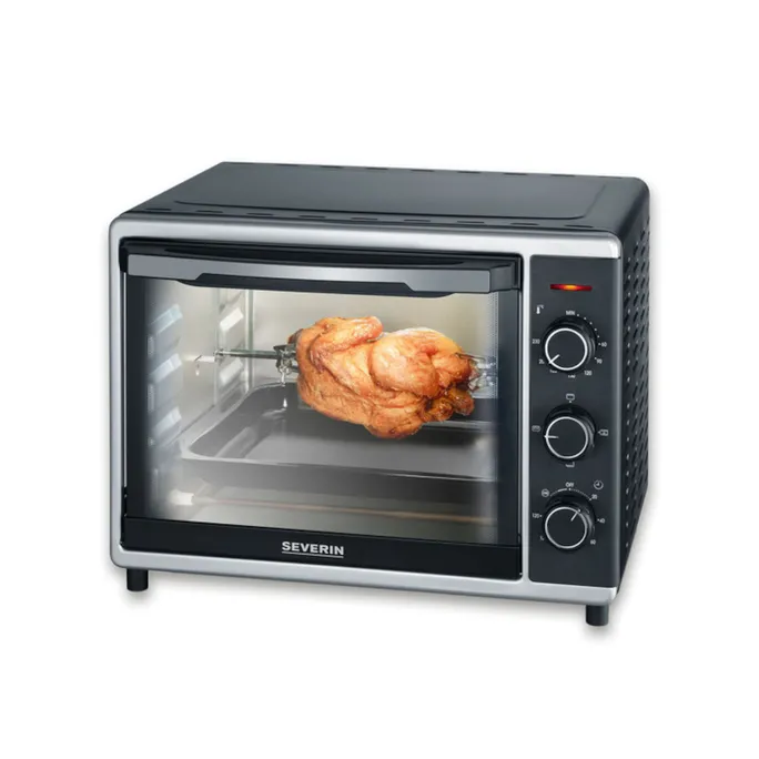 Severin TO 2056 Back und Toastofen mit Umluftfunktion 1600W schwarz