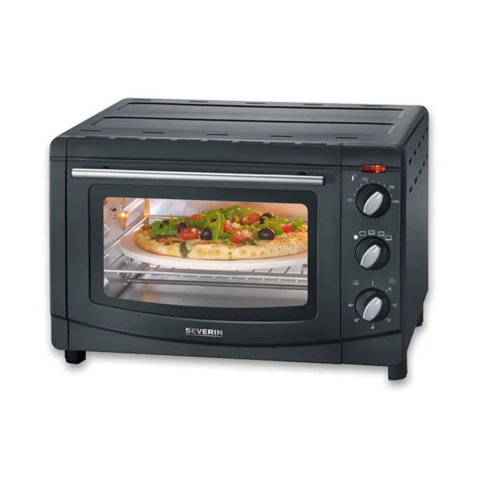 Severin TO 2068 Back und Toastofen mit Umluftfunktion 1500W schwarz