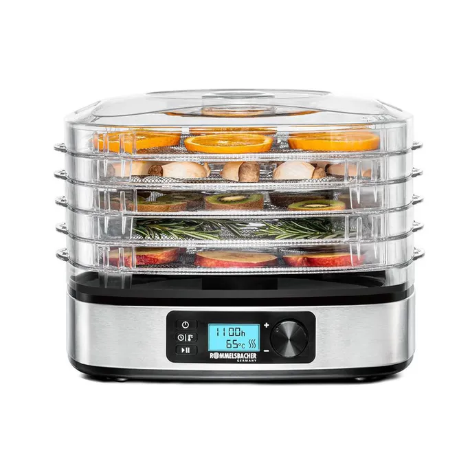 Rommelsbacher DA 350 Dörrautomat Edelstahl/schwarz 5 Etagen, 350W