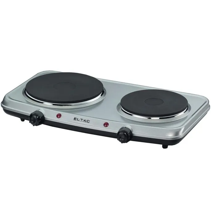 ELTAC DK 28 Doppelkochplatte 2500W silbermetallic