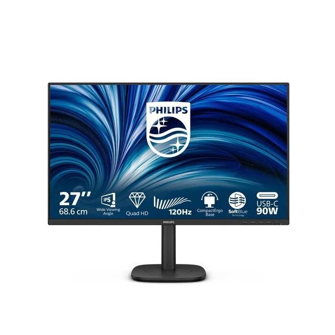 Philips 27B2U3601 27 Zoll QHD IPS Office Monitor 16:9 120 Hz DP/HDMI/USB-C PD90W/LAN Docking