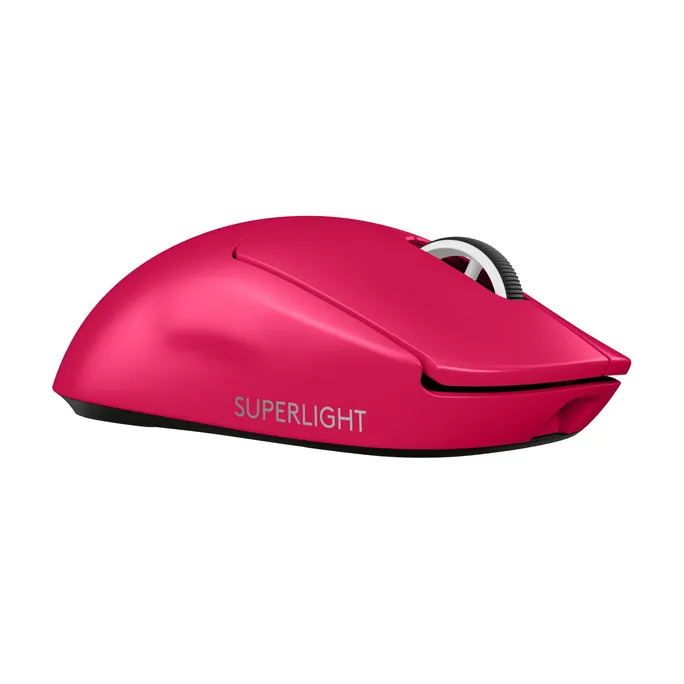 Logitech PRO X Superlight 2 Magenta Gaming Maus, Kabellose LIGHTSPEED Technologie, Hero 2 Sensor, 44.000 DPI, 8000Hz